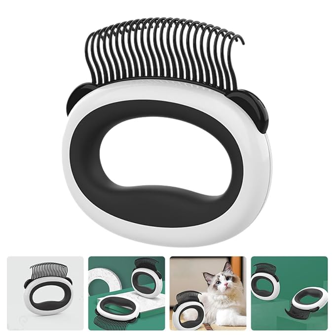 YARNOW Cat Grooming Comb and Pet Massage Brush, Plastic Soft Tooth Dematting Comb for Removing Loose Hair, Portable Kitten Hair Brush for Indoor Cat Grooming and Cleaning