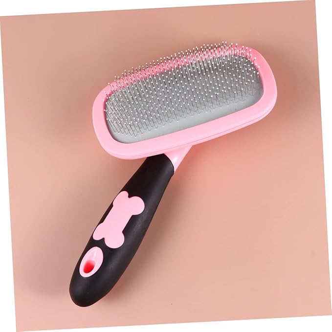 Pet Hair Remover Comb Dog Cat Grooming Supply Pet Massager Tool Ergonomic Grip Large Dot