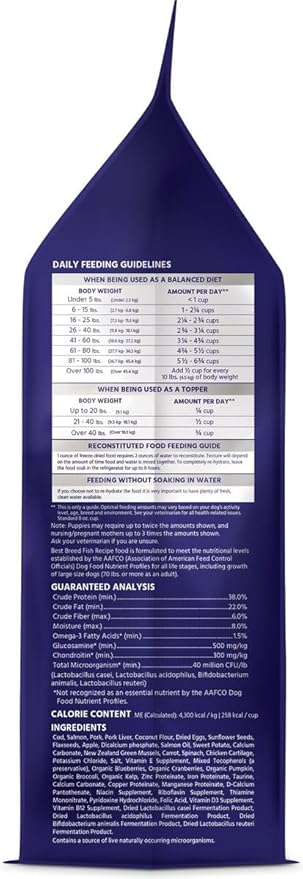 Dr. Gary's Best Breed Freeze-Dried Raw Food, Topper and Treat: Fish Recipe - 24 oz.