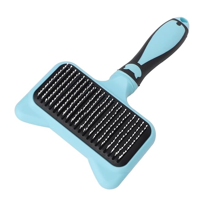 Cat Brush for Shedding, Cat Brushes for Indoor Cats, Cat Brush for Long or Short Haired Cats, Cat Grooming Brush Cat Comb for Pet Massage Removes Loose Hair and (Blue)