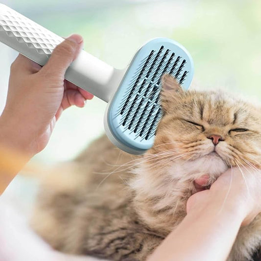Cat Grooming Brush | Self Cleaning Slicker Tool for Dogs Cats - Comb Removes Loose Undercoat Mats Tangles Hair, Massage Pin Design Improves Circulation | for Home Salon Daily Care