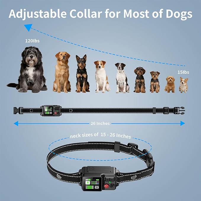 GPS Wireless Dog Fence System with Adjustable 49 to 6500ft 3 Training Modes Magnetic Charging Waterproof Design Suitable for Large Medium and Small Dogs No Subscription Required (Black)