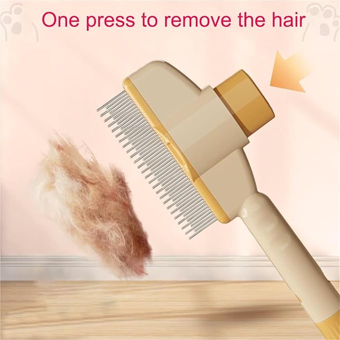 Zen Brush for Cats, Zenbrush Cat Comb, Cat Flea Comb, Upgrade Dog and Hair Removal with Release Button(Green)