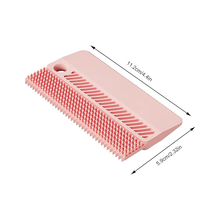 Cat Grooming Brush Silicone Dog Hair Remover Tool Double-Sided Pet Comb for Cat Dog Rabbit (Pink, One Size)