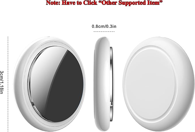 Air Tracker Tags - 2 Pack, Bluetooth Tracker for iPhone ipad Find My(iOS Only),Key Item Finder Locator with Sound, Smart Luggage Tag for Suitcases Keys/Bags/Pets/Wallet/Backpack,Battery Replaceable