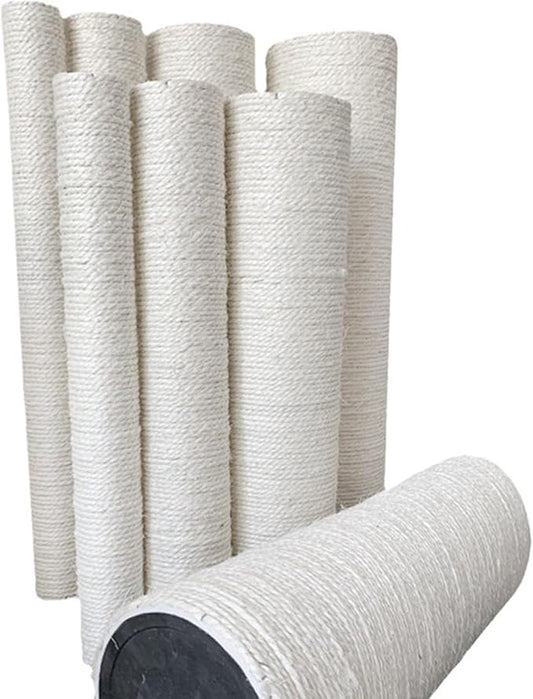 2Pcs M10 Cat Tree Replacement Post - 10mm Bolt Sisal Cat Scratching Post Replacement Pole DIY M10 Bolt Sturdy PVC Tubes Screws Included (2.36 * 19.68")