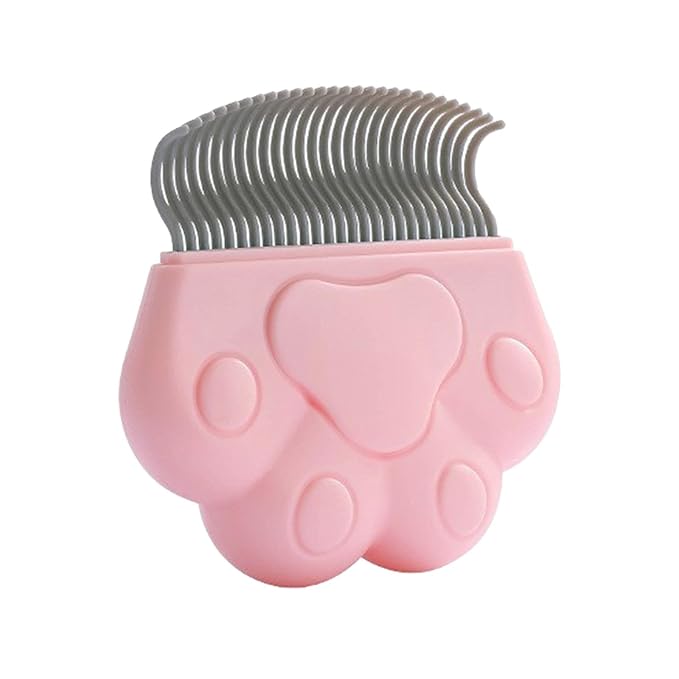 Generic 2x Cat Brush Cat Grooming Brush, Lightweight Cats Dogs Pet Massage Brush, Pet Hair Cleaner Brush for Long Haired Cats, Pink