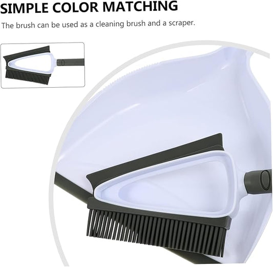 VOSAREA Pet Grooming and Cleaning Set - 1 Set Pet Hair Broom with Dustpan for Easy Removal - Ideal for Home Cleaning Cat and Dog Grooming Compact and Convenient for Small Spaces