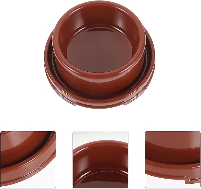 Toddmomy Colorful Round Pet Bowl, Pp Dog Food and Water Dish, Single Fixed Puppy Feeding Bowl for Small to Medium Dogs, Practical Pet Supply in Brown