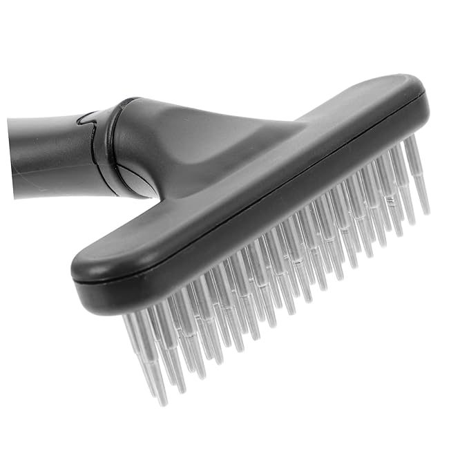 BESPORTBLE Stainless Steel Pet Comb Brush Double Rows Slicker for Dog Cat Grooming Undercoat Rake for Curly Hair