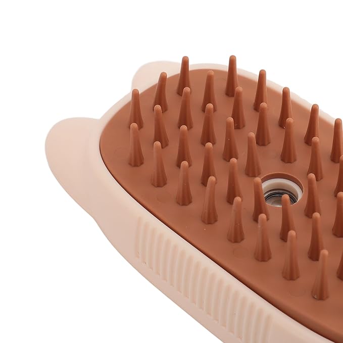 aqxreight Cat Mist Brush Multifunctional One Click Spray Shedding Bath Brush Pet Steam for Cats Dogs Grooming Supplies Pink It Must Problems Tool Pet Knots Mist Knots Solve (Beige)