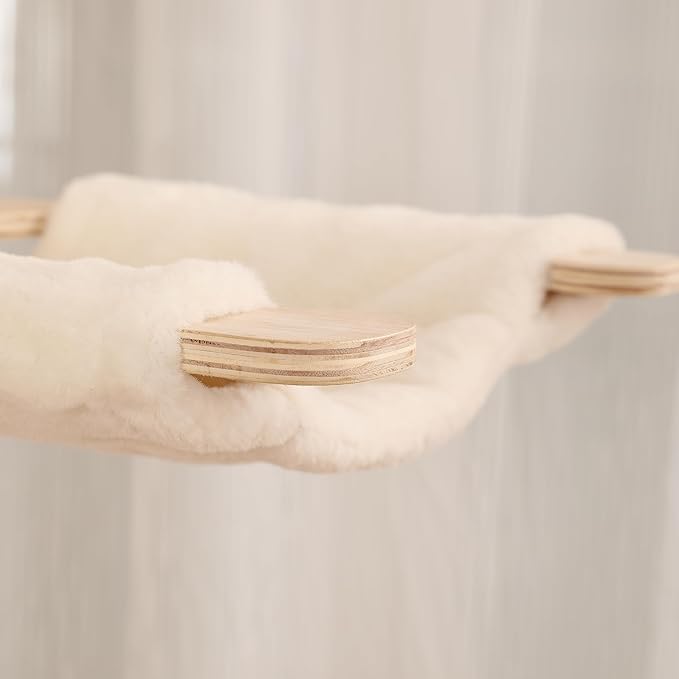 Cat Hammock Plush Cat Bed for Floor to Ceiling Cat Tree Cat Tower, 20 Inches