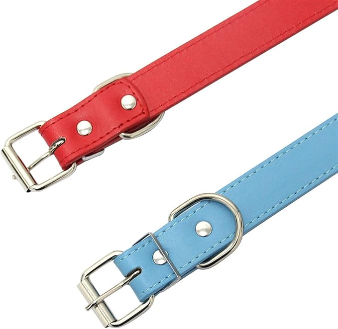 Dog Basic Collars Dog Collar Colorful Cat Necklace Adjustable Puppy Neck Strap Suitable for Medium and Small Dogs Pet Supplies(A)