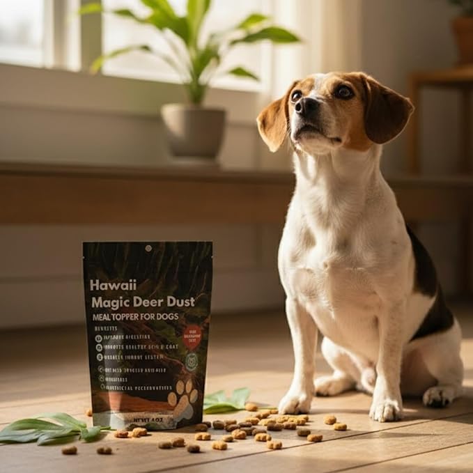 Hawaii Magic Deer Dust Dog Food Topper | Single-Ingredient Natural Protein Powder | Supports Digestion, Skin & Immune Health | No Additives or Preservatives | 4 oz