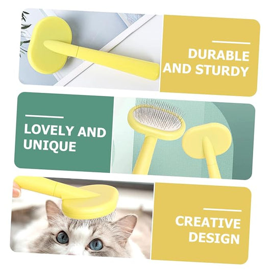 VICASKY Plastic Pet Hair Comb Handled Cat Grooming Tool for Efficient Pet Cleaning Gentle Massage Effect for Dogs and Cats for Reducing Shedding