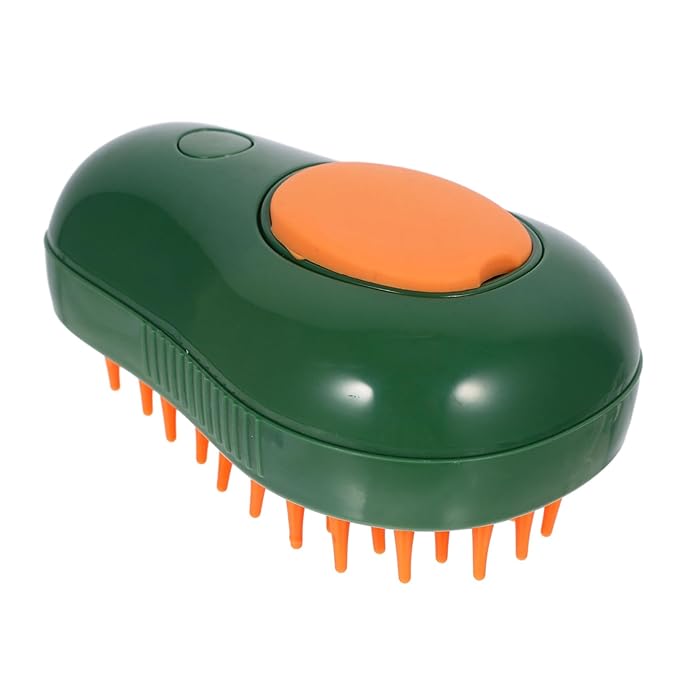 Totority Avocado Steam Cat Brush Cat Grooming Tool with Self Cleaning Feature Massage Function and Scrubber
