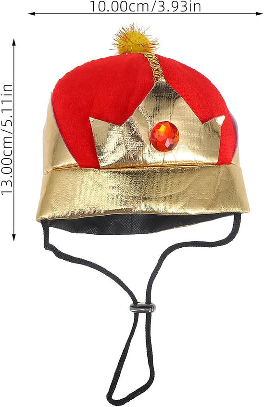 Angoily Dog Cat Crown Hat Adjustable Decorative Puppy Party Pet Supplies Halloween Costume Headwear for Small Medium Pets