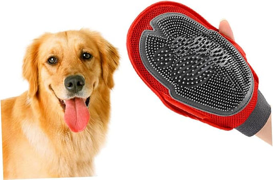 Sosoport Large Dog Grooming Glove Gentle Cleaning and Deshedding Tool PET Hair Brush Glove for Cats and Dogs Waterproof Skin-Friendly Easy to Use