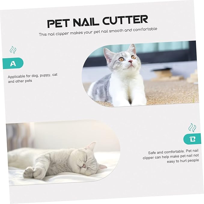 Toyvian 1pc Ergonomic Pet Nail Clipper Dog Nail Cutting Tool Safe Pet Grooming No Quick Injury