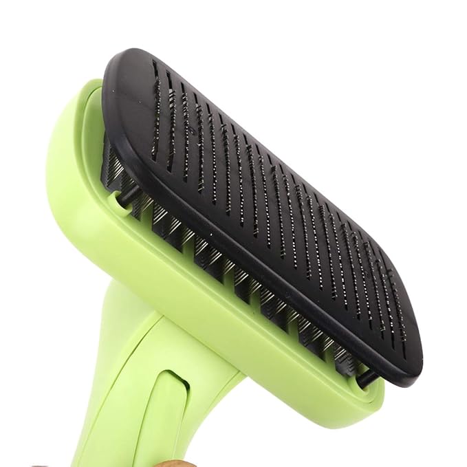 Cat Grooming Comb, Plastic Body, with Ergonomic Handle, One Button Operation for Pet Hair Removal, Suitable for Pet, Dog, Cats