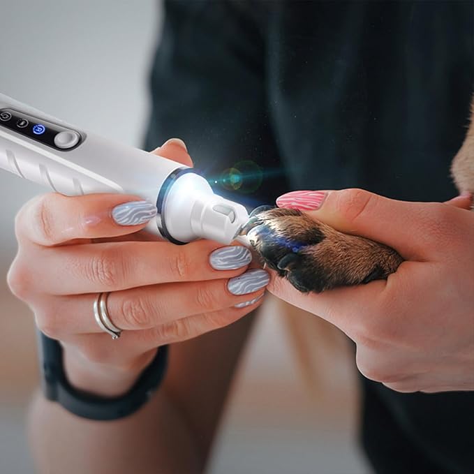 Efficient and Practical Pet Nails Grinder with Hard Grinding Head Great for Small to Large Breeds Cats Dog Grooming Supply Electric Nails File for Dog Cats