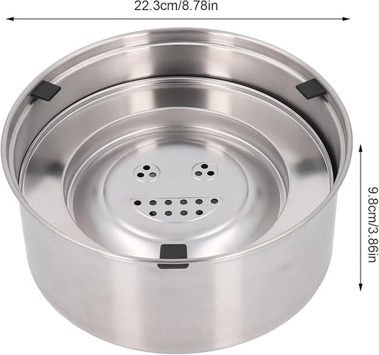 304 Stainless Steel Dog Water Bowl Dispenser 3L Large Capacity Spill Proof Slow Drinking Pet Water Bowl for Dogs Cats Anti Splash Non Slip Pet Feeding Supplies.