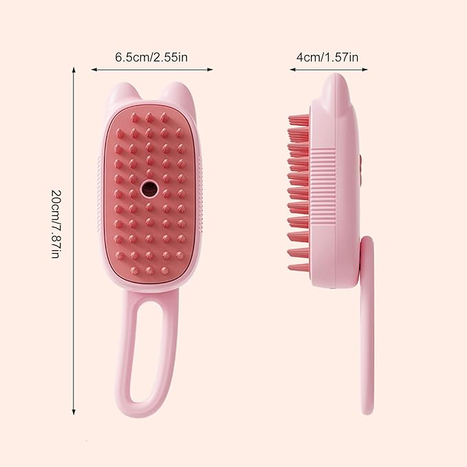 Brosse Vapeur Chat, Multi-Function Cat Grooming Brush Removing Loose Hair, Brosse Pour Chat, Cat Hair Brush For Short, Medium, And Long Pet Hair For Cats And Small (B)