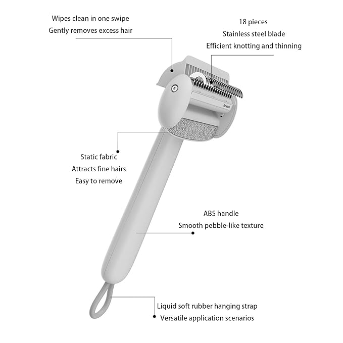 Canine Cats Grooming Brush Safely Remove Tangles Shedding Hair Remover Soft Rounded Edges Long Short Coat Care PET Shedding Comb