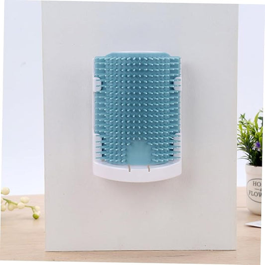 HEMOTON Cat Massage Self Grooming Brush with Rubber Bristles Light Mounted Handheld Cat Supplies for Self Cleaning Shedding Relief Relaxation