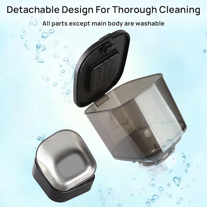 5L Automatic Cat Feeder with Camera, Two-Way Video 3MP HD & Audio, 5G WiFi Automatic Dog Feeder with Night Vision, Cat Food Dispenser with Dog Food Container for Multiple Pets