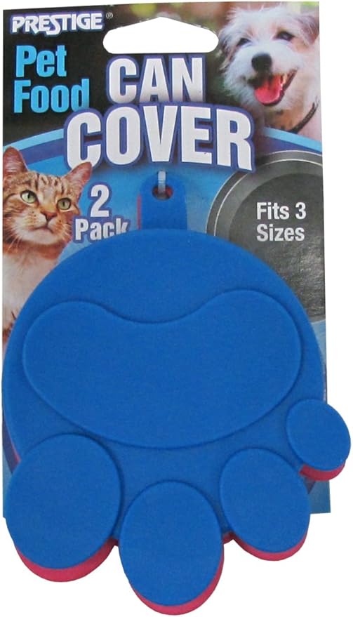 Prestige Universal Canned Food Covers with Paw Print Design (2 Pack)
