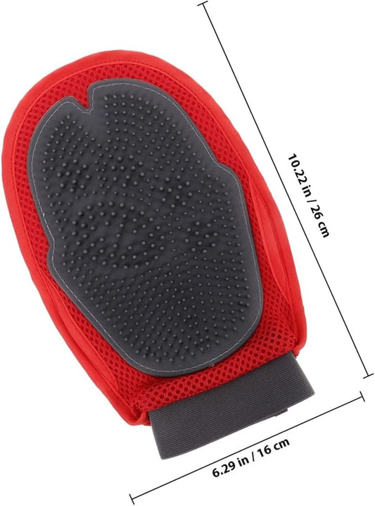 Double Sided Pet Grooming Glove with Breathable Mesh for Gentle Deshedding and Efficient Massaging Comfortable Padding to Prevent Sweating Suitable for Bathing and Hair Care