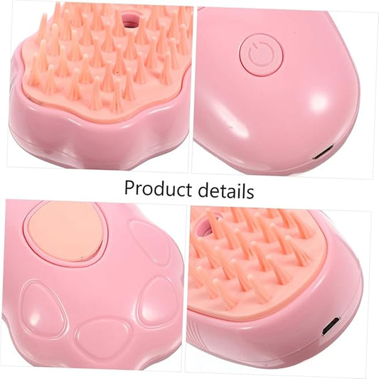Hemoton 2pcs Steam Brush for Cats and Dogs Self-cleaning Bathing and Grooming Tool Gentle Massage and Tangled Hair Removal Safe for