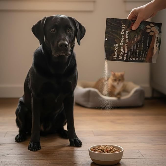 Hawaii Magic Deer Dust Meal Topper for Dogs | Single-Ingredient Natural Protein Powder | Supports Digestion, Skin & Immunity | No Additives or Preservatives | 226 g (8 oz)