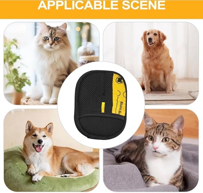 2PCS Cat Grooming Gloves Pet Hair Removal Brush Double-Sided Electrostatic Dog Cat Deshedding Glove Pet Grooming Supplies