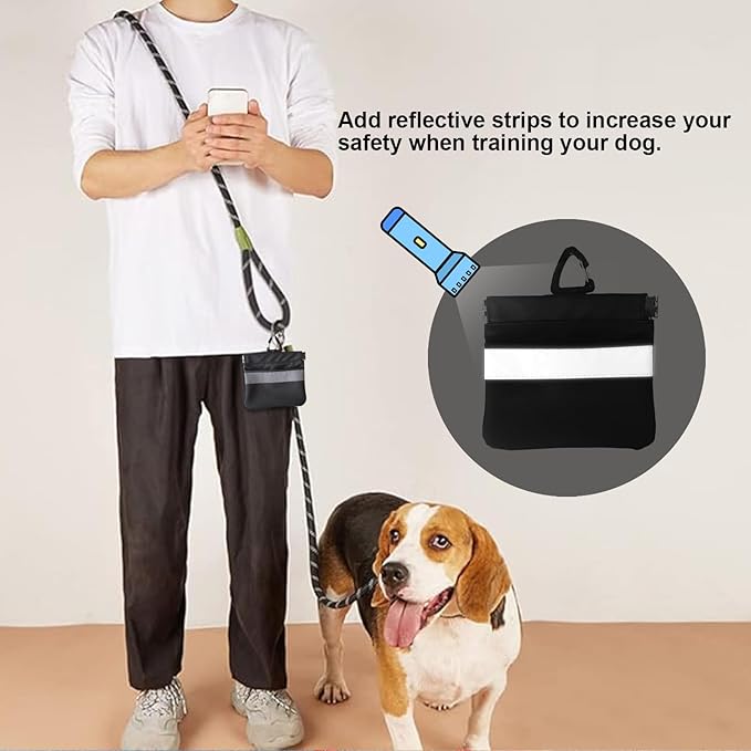 Freeze-Dried Rabbit Blood and Dogs Treat Pouch Bag,High Protein Freeze-Dried Pet Food for Dogs Cats,Supplemental Iron.Portable Pet Pocket Waist Clip Bag,ncludes Clip and Carabiner