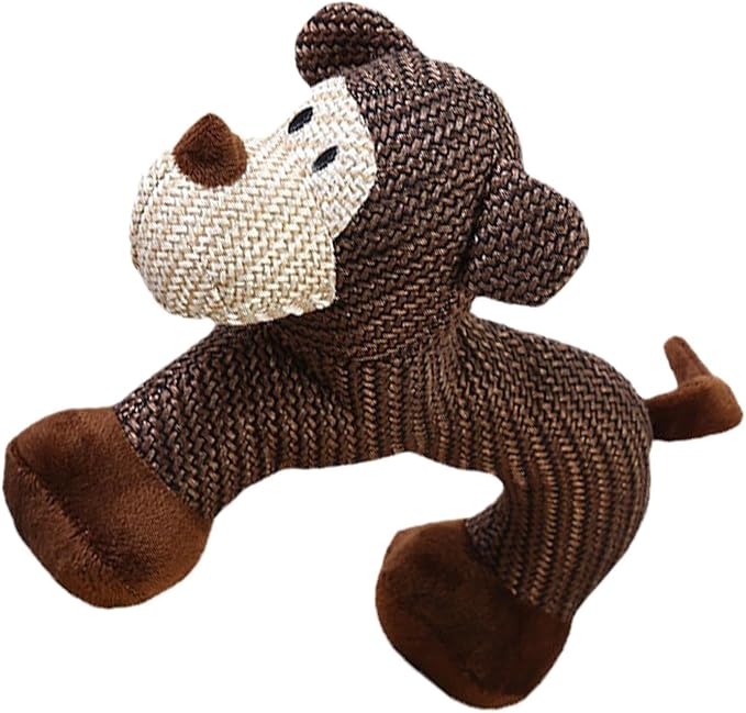 Stuffed Dog Toys - Plush Squeaker, 1 Piece Textile Creature for Canine Engagement, Soft Fabric Doll with Internal Sounder, Pet Supply, Interactive Plaything for Pups, Felines and Animals