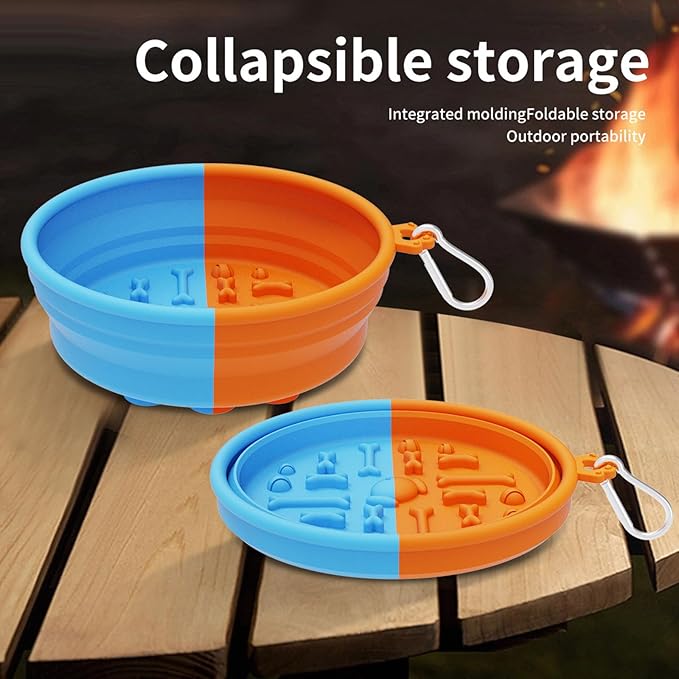 Hangable Pet Bowl Foldable Food Feeder Water Drinking Dog Supplies Travel Feeding Supply Spill Pet
