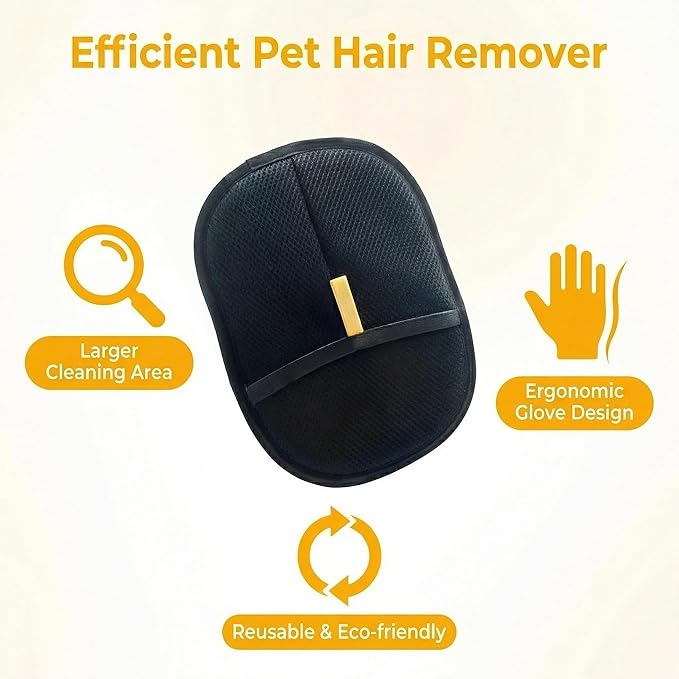 2PC 2025 Electrostatic Gloves Pet Hair: Pets Hair Remover Electro Antistatic Hair Removal Glove Cat Mitt Mitten Static Reusable Tool Furniture Cleaning Animal Double Sided Grooming Magic Fur Dogs Mit