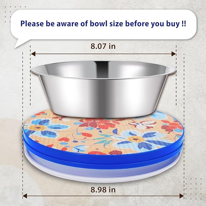 SoulThink® Ant Proof Cat Dog Bowl Tray - SoulThink x Simone Miller Collaboration Pet Food Dish Indoor No Chemical No Water Needed Different from Traditional Ant Trap (Orchid Flower)