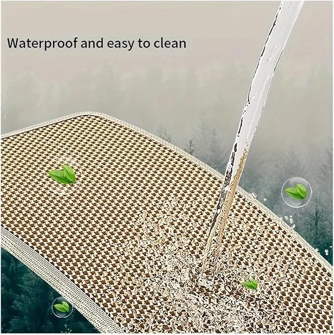 1Pc Large Size Cat Litter Honeycomb Double Layer Design,Urine Waterproof,Easy Cleaning,Scatter Control,Stay Clean(Khaki,M-55X75cm)
