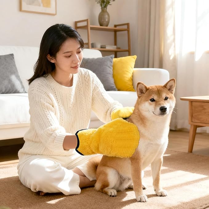 Cats Gloves for, Cats Bathing Gloves Scratch, Multiple Functional Grooming Mitten for Pet Hair Removal Soft Bathing Mitten, Remover Tool for Clothing, Couch