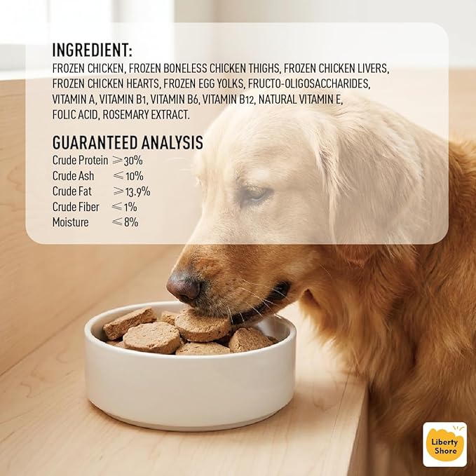 Freeze-Dried Raw Dinner Patties, Dog Food Topper and Mixer, High Protein, Grain-Free, Perfect for Picky Eaters (5.7oz/162g-1pack)