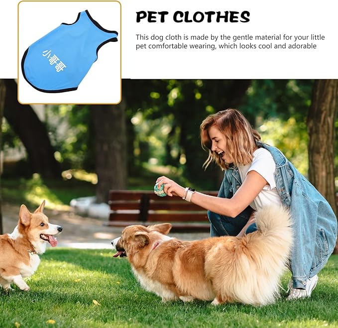 Pet Dog Vest Mesh Cooling Sleeveless Shirt Blue XL Breathable Puppy Clothes Lightweight Summer Pet Supplies