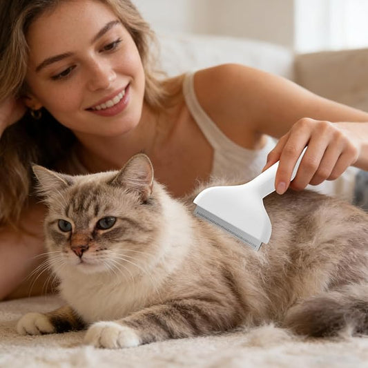 Pet Hair Remover - Reusable Grooming Cleaning Comb | Cat Grooming Brush Pet Hair Remover,for Dematting Bathing Washing Knots Removal Puppy Kitten Home Apartment Travel