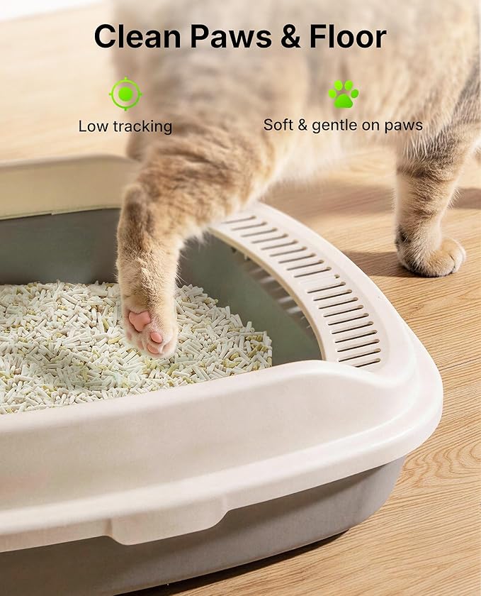 PETKIT 2025 New Urine Monitor Litter, pH Detection Tofu Litter, Superior Clumping 100% Natural Ingredients Plant Cat Litter, Dust-Free and Odor Control, Non-Sticky, Easy Scooping (5.2lb×1bag)
