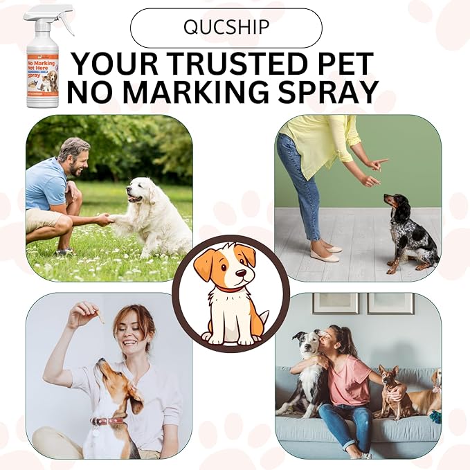 Qucship 8oz No Pee Spray for Dogs Indoor - A Convenient Solution to Help Stop Your Dog's Indoor Marking - no Pee Spray for Dogs Indoor - Dont Pee here Dog Spray