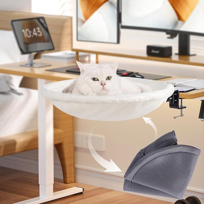 Uross Desk Cat Bed- Beige