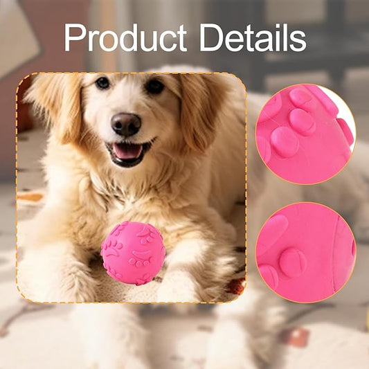 Squeaky Dog Toy, Pet Supplies, Squeaky Dog Ball, Chew Toy Ball for Pets, Rose Red