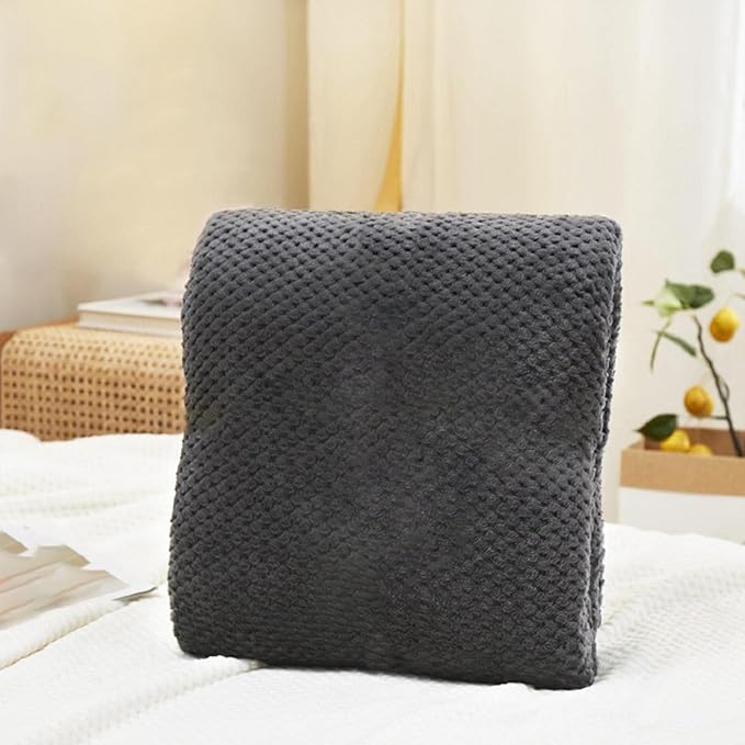Comfortable Pet Throw Blanket Solid Color Supply Bed Mat for Dogs Kids Crate Cat, Gray